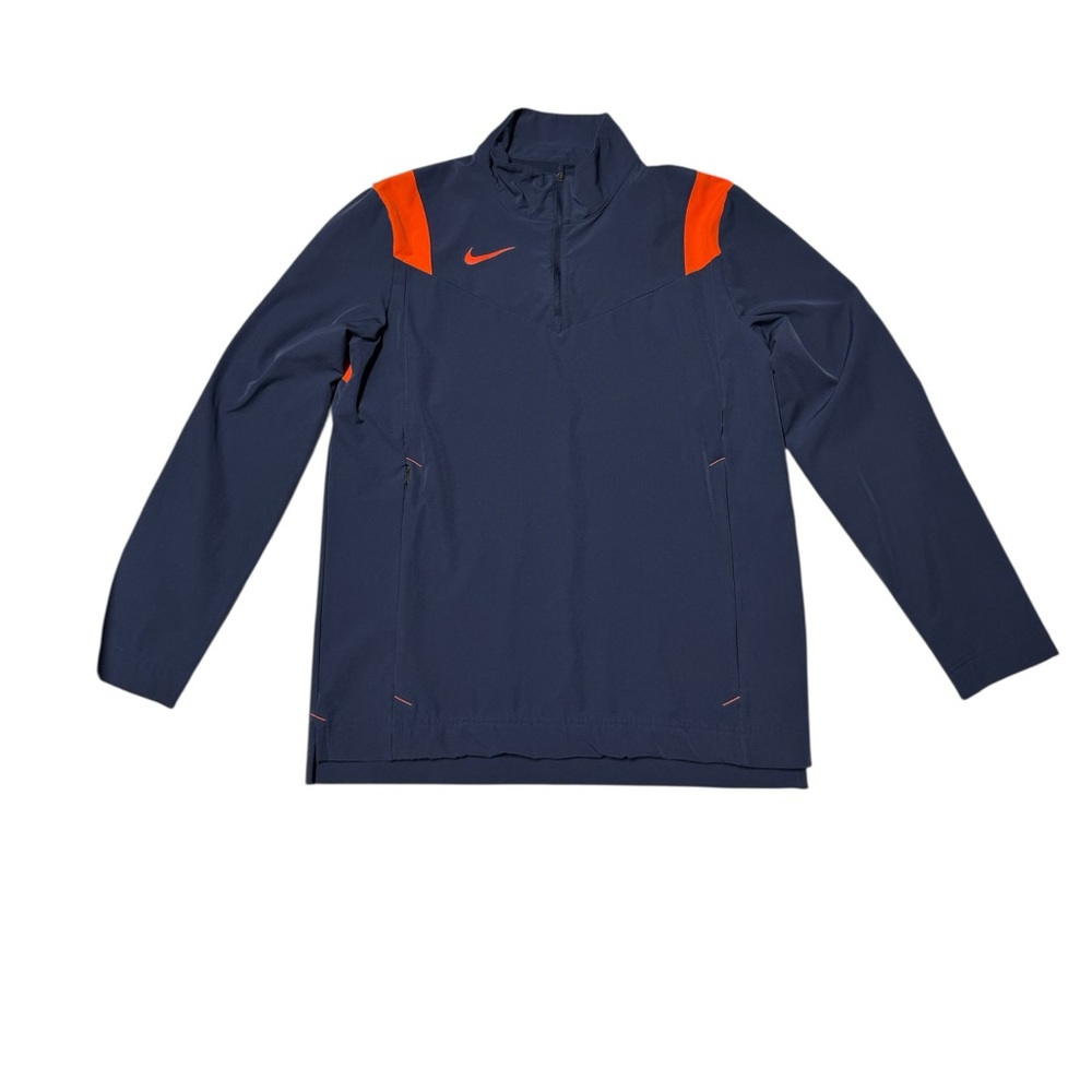 Nike DJ5115-420 Coaches Performance Blue Orane 1/4 Zip Golf‎ Jacket Mens Medium